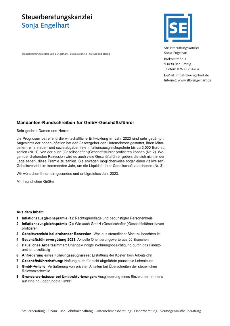 Mandanten-Information